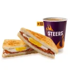 steers-breakfast-veggie-bun + coffee