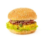 steers-spicy-veggie-burger + wedges + soda